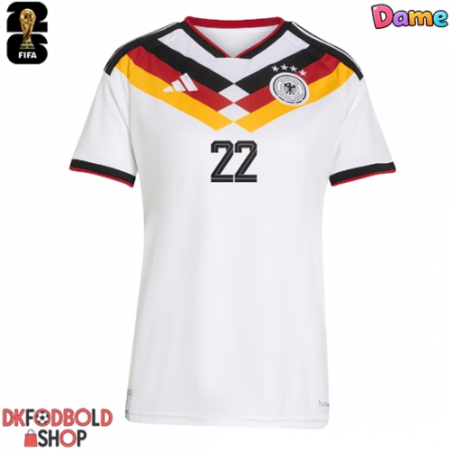 Tyskland David Raum #22 Hjemmebanetrøje Dame VM 2026 Kort ærmer